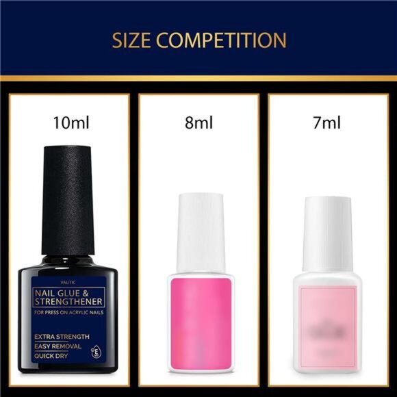 Strong Nail Glue and Strengthener - Quick Dry Brush On Gel for Long Lasting Nail - Picture 5 of 7
